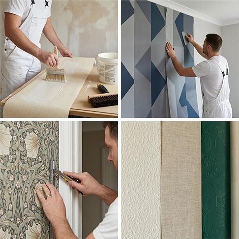 Tapezierarbeiten von Malerbetrieb Basel Farbdesign Roman